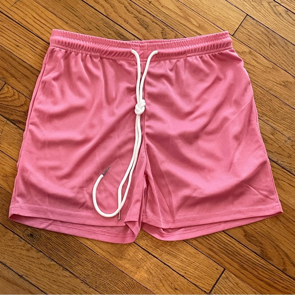 Men's Pink Athletic Shorts